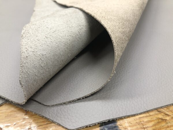 aircraft seat leather panels in gray