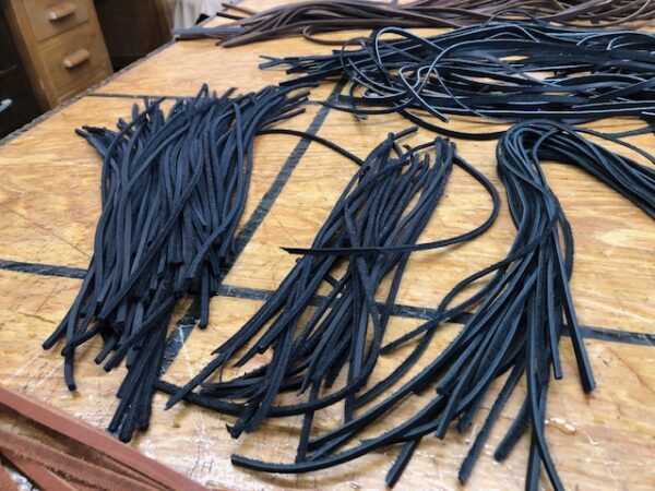 42 inch leather laces in dark brown