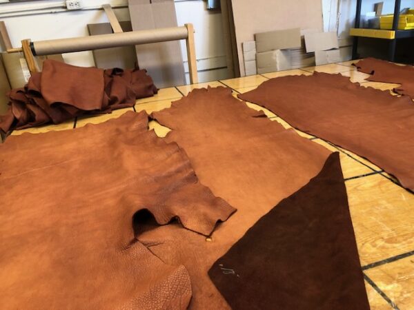 Sunset Tan Bison Side Leather with mellow temper very soft and 5 ounce thickness